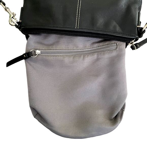 Coach Vintage Leather Adjustable Strap Swingback Crossbody Black - Picture 7 of 8